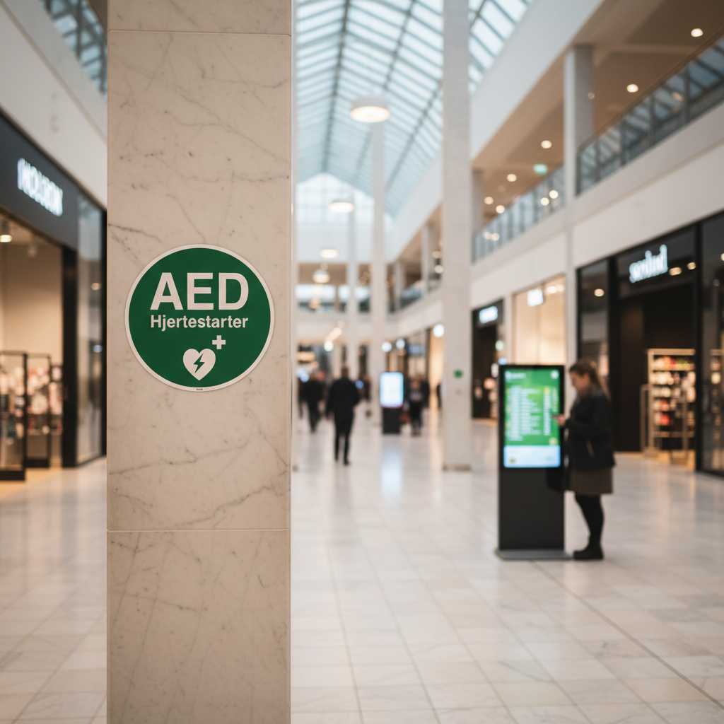 AED hjertestarter skilt - Billede 5