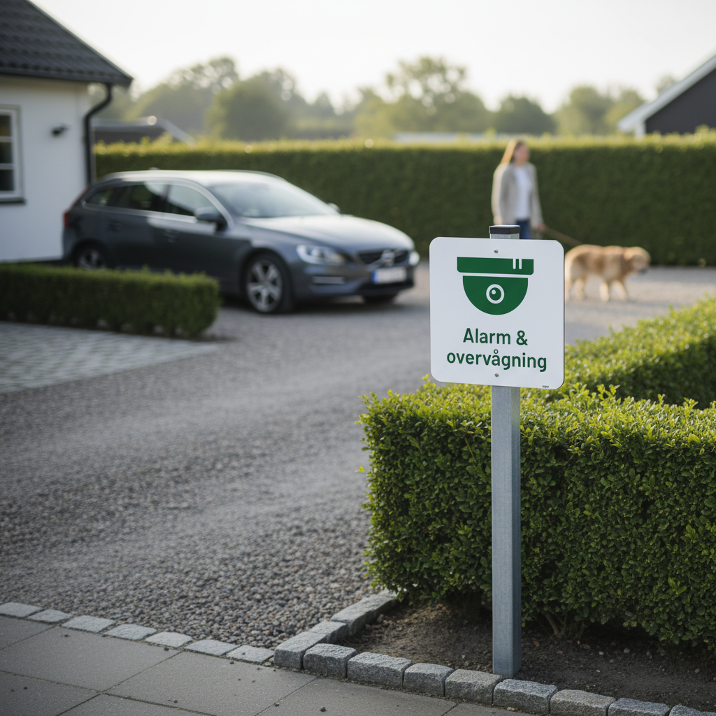 Alarm og overvågning skilt grønt - Billede 4