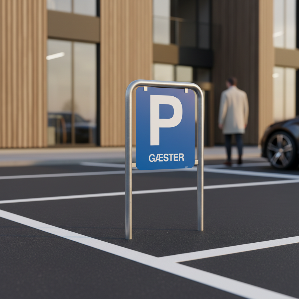 Parkerings skilt P gæster skilt - Billede 4