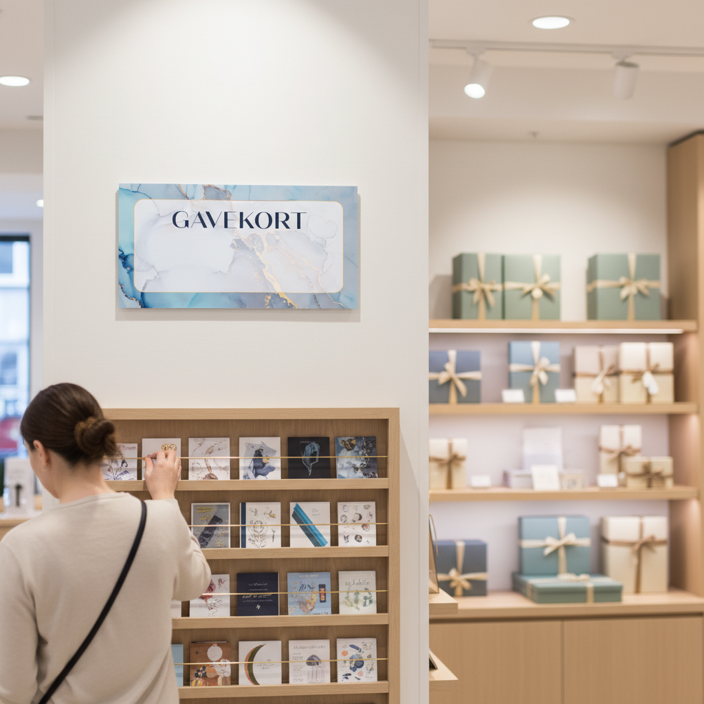 Gavekort Marmor guld look - Billede 2