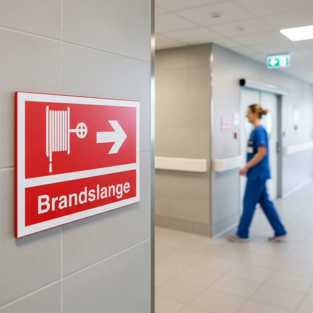 Brandslange til Højre Brandskilt - Billede 4