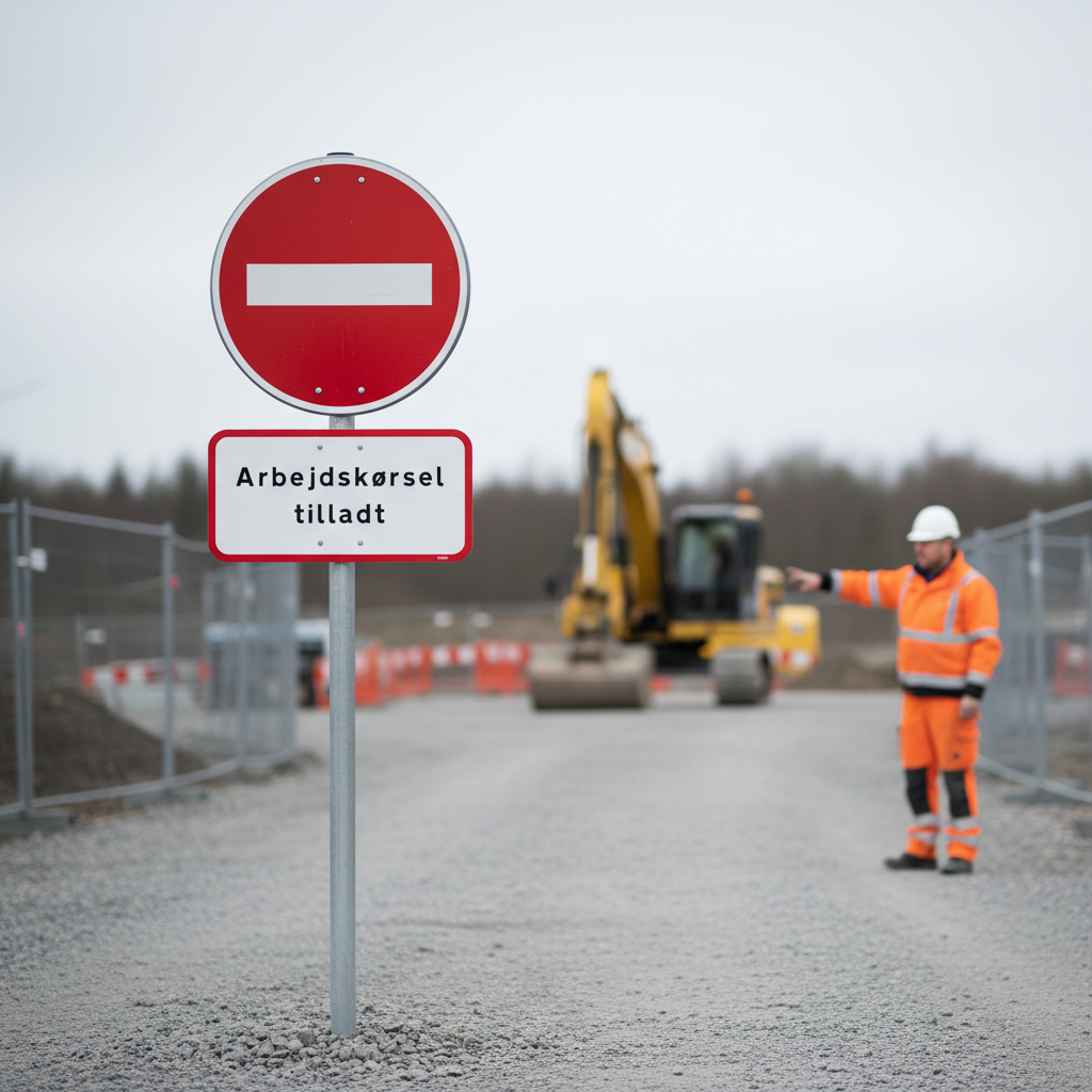 Arbejdskørsel tilladt UC20,8 Undertavle skilt - Billede 2