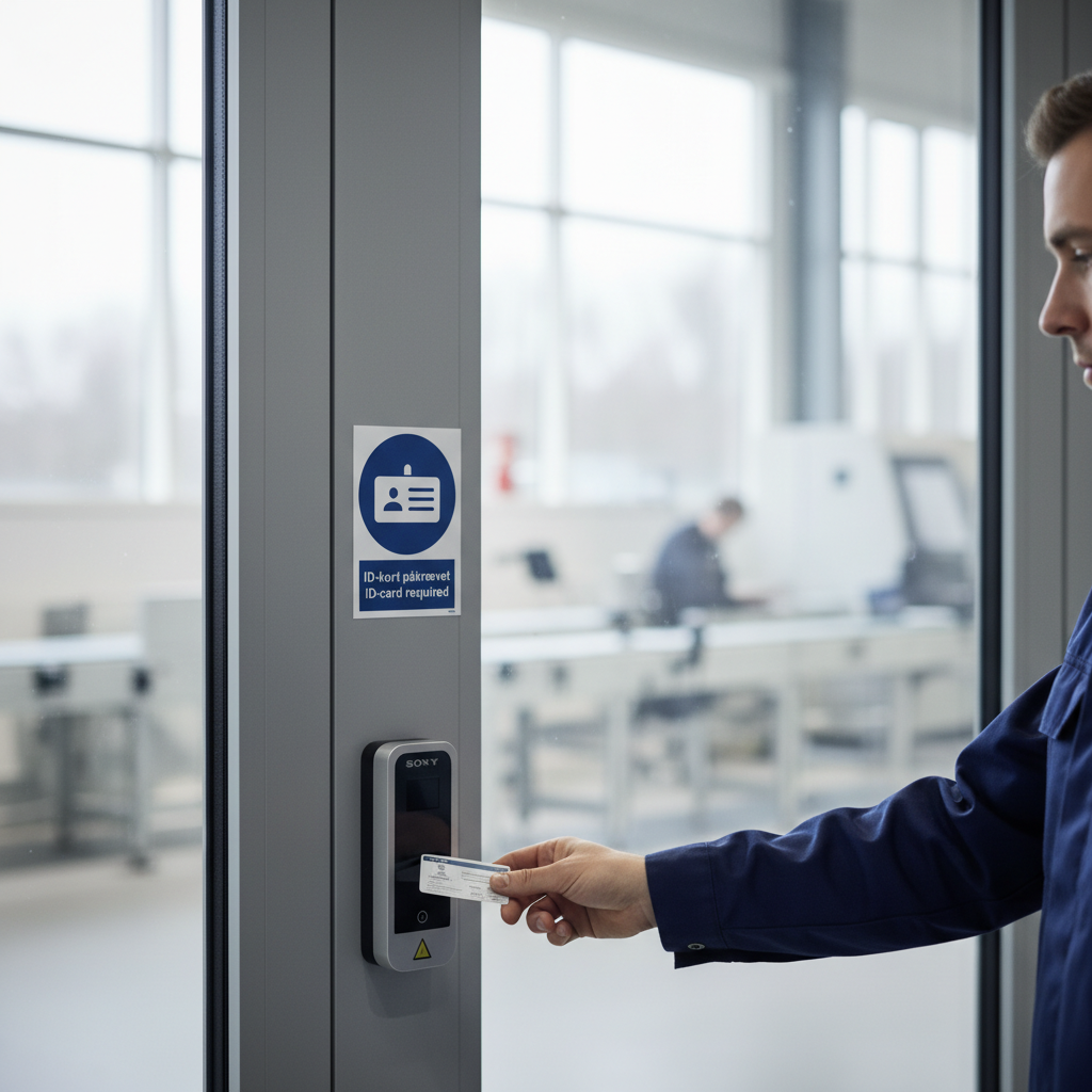 ID-kort påkrævet ID card required skilt - Billede 5