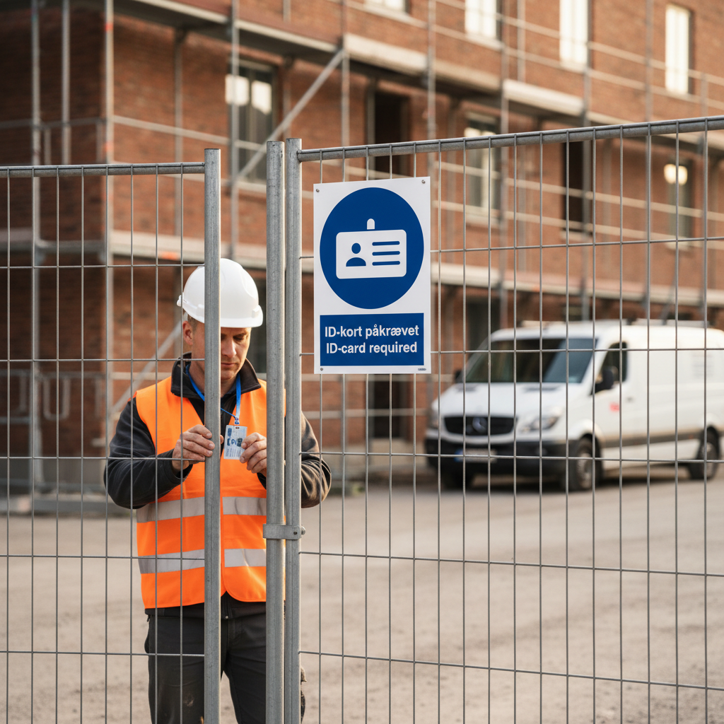 ID-kort påkrævet ID card required skilt - Billede 3