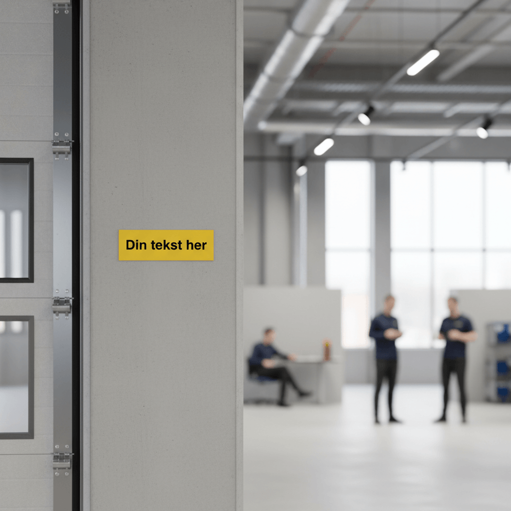 Gul baggrund med sort ramme skilt - Billede 4