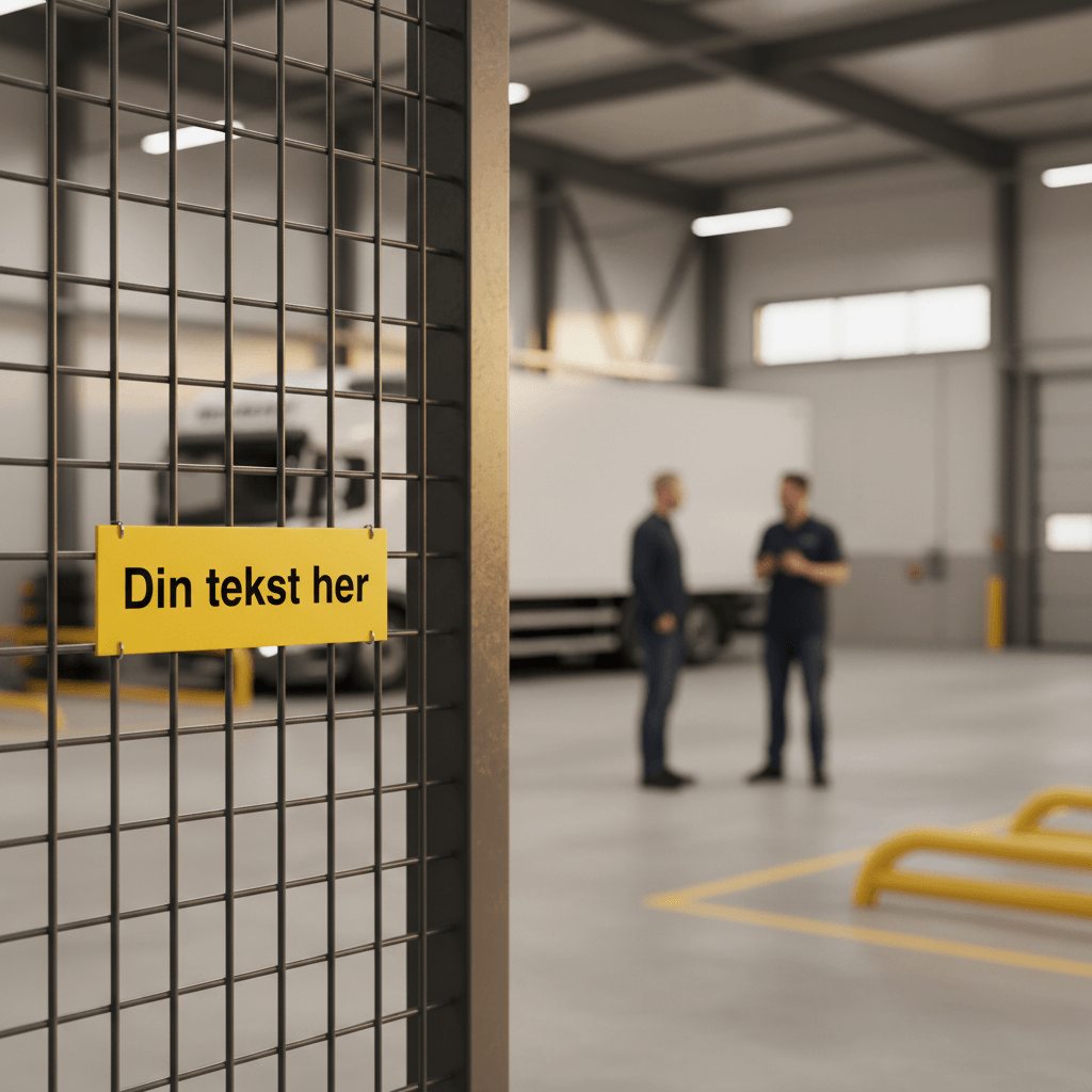 Gul baggrund med sort ramme skilt - Billede 3