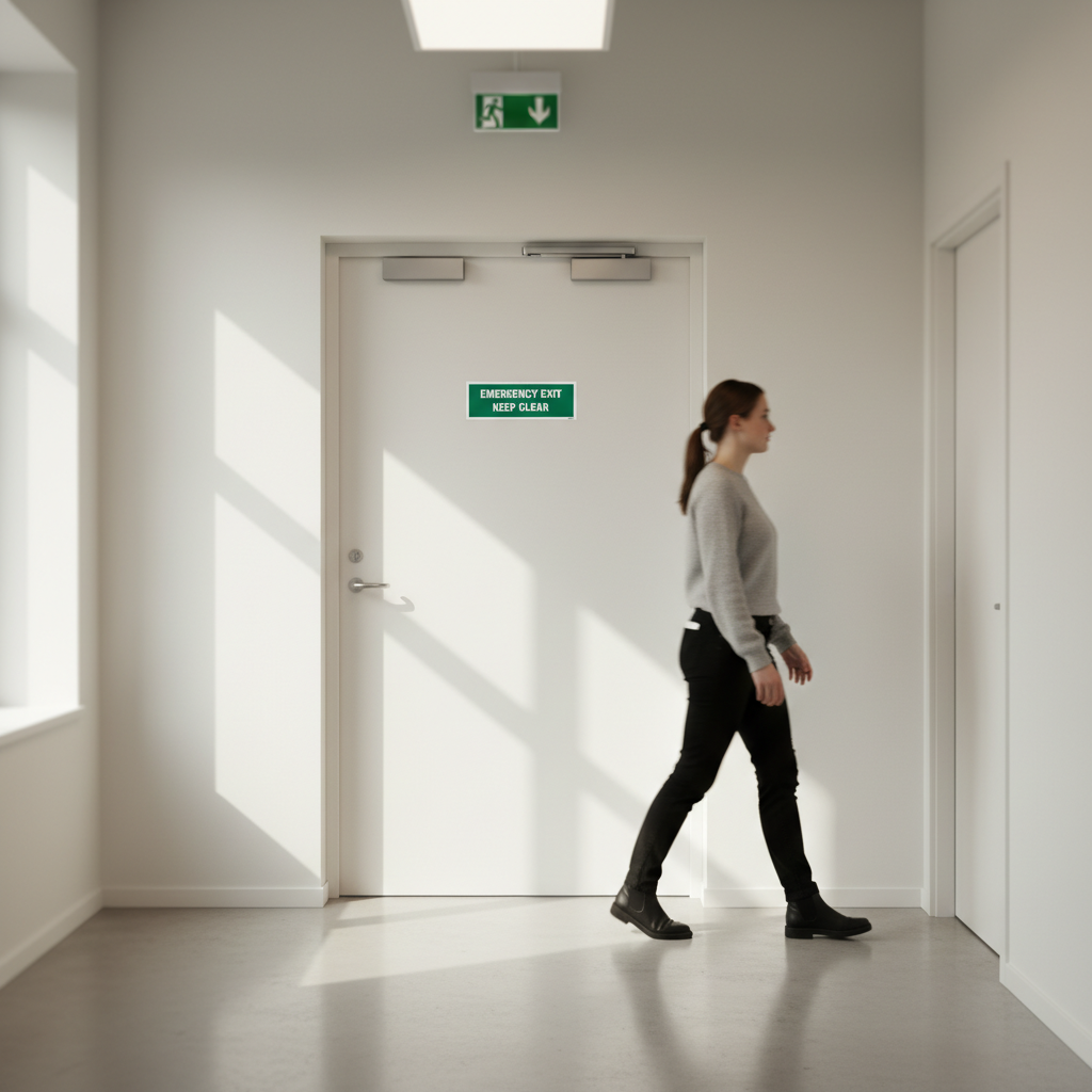 Emergency Exit Keep Clear skilt - Billede 2