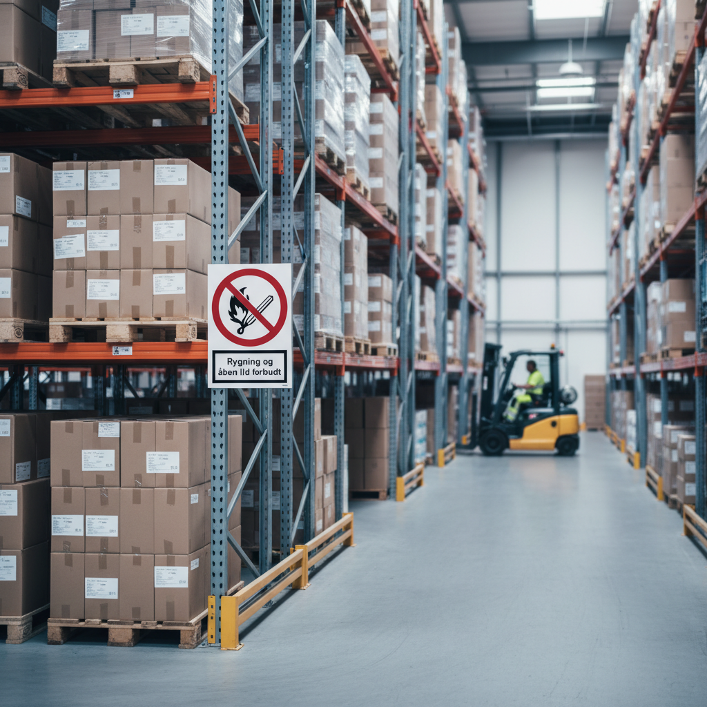 Rygning og åben ild forbudt skilt - Billede 4