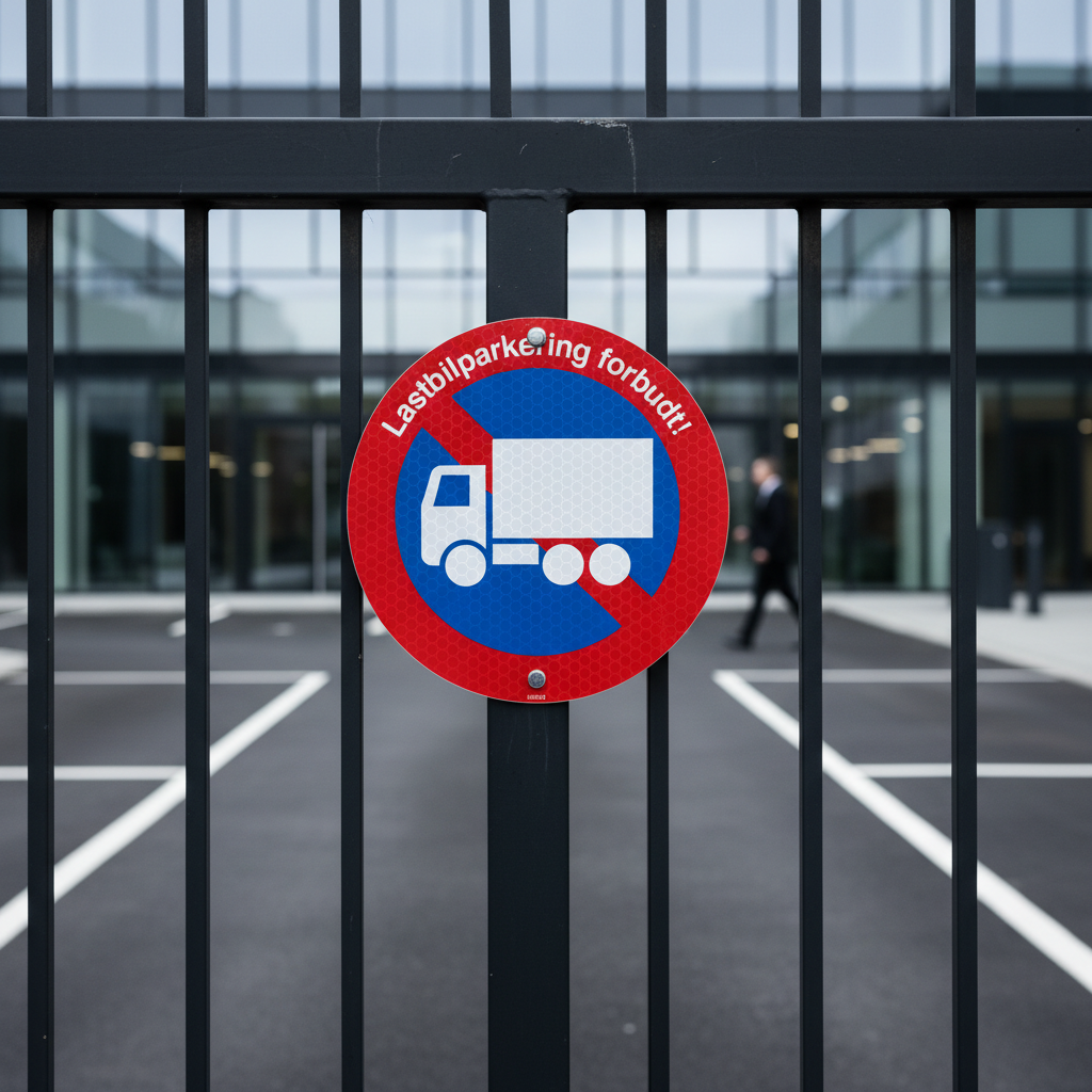Lastbil parkering forbudt skilt - Billede 4