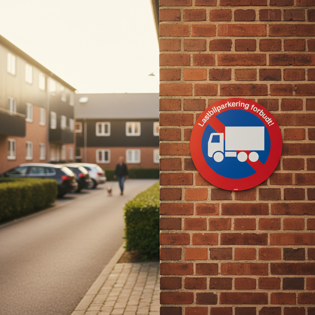 Lastbil parkering forbudt skilt - Billede 5