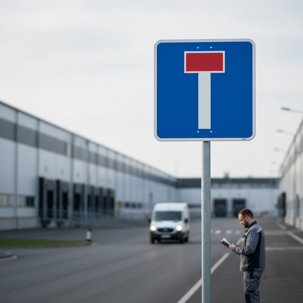 E18 Blind vej skilt - Billede 5