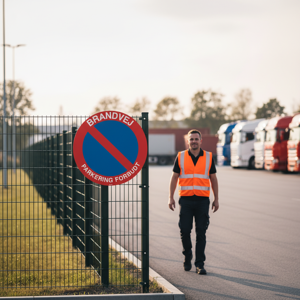 Brandvej Parkering forbudt skilt - Billede 5