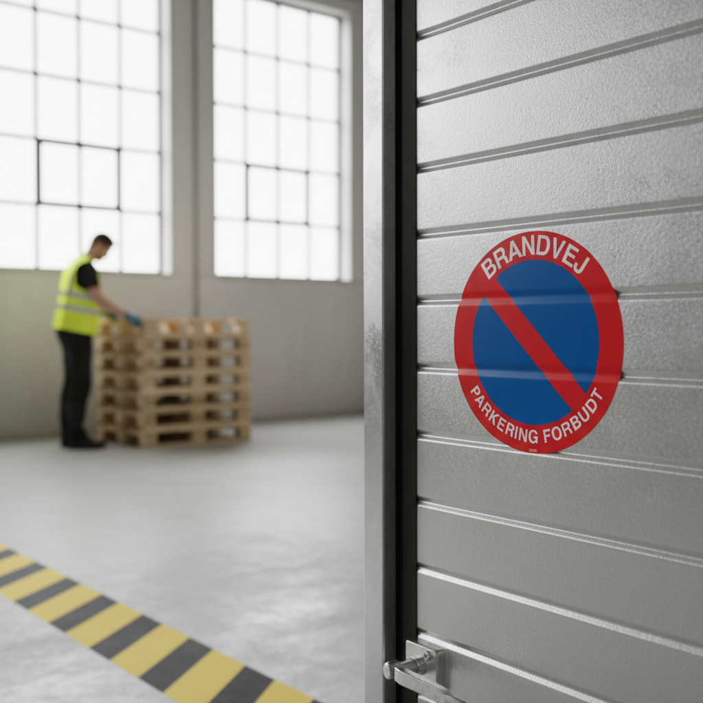 Brandvej Parkering forbudt skilt - Billede 2