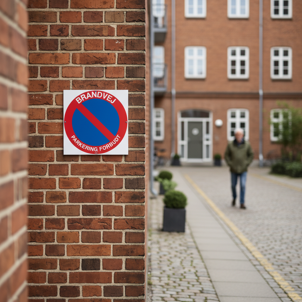 Brandvej Parkering forbudt skilt - Billede 4