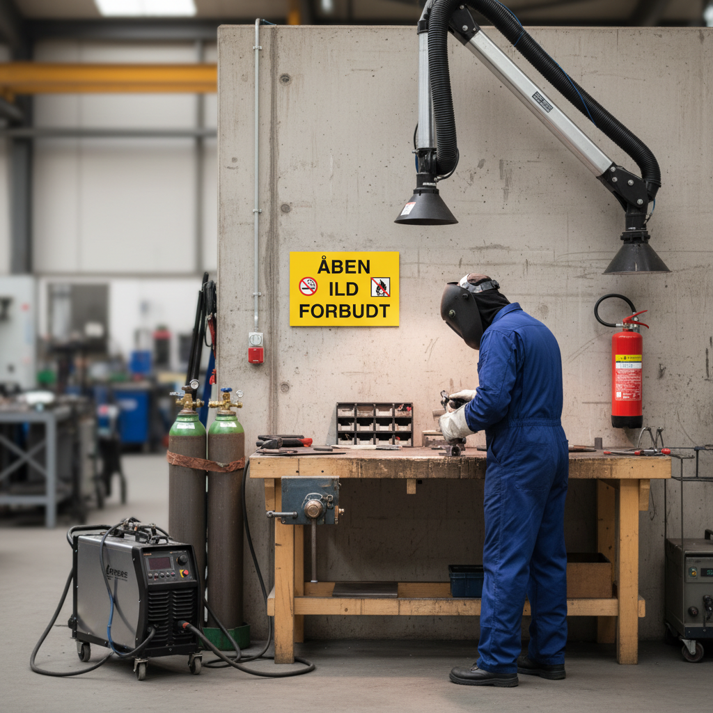 Åben ild forbudt skilt med rygning forbudt og åben ild piktogrammer - Billede 3