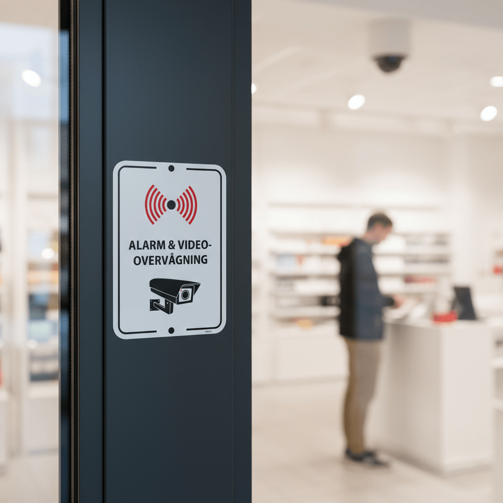 Alarm & videoovervågning skilt - Billede 2