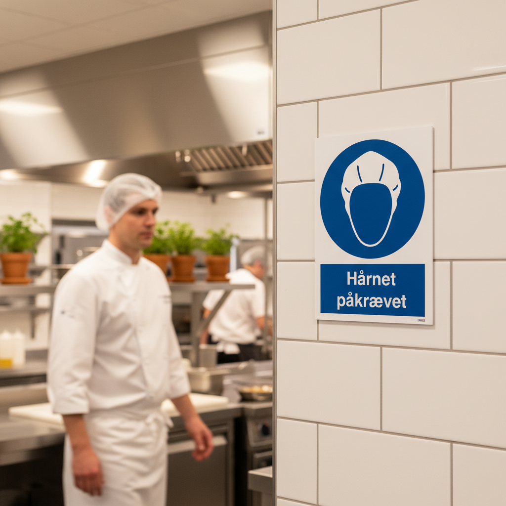 Hårnet påkrævet skilt - Billede 4