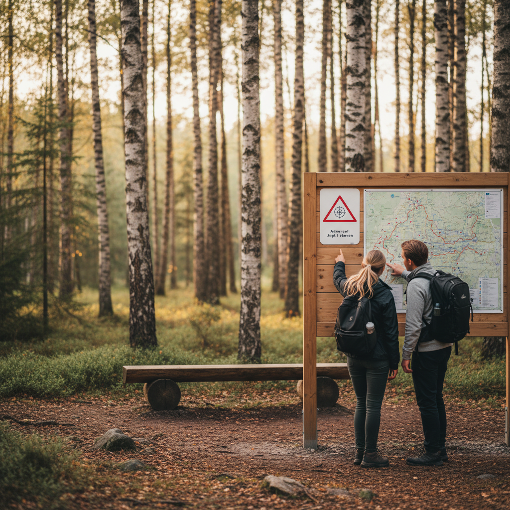 Advarsel! Jagt i skoven skilt - Billede 5