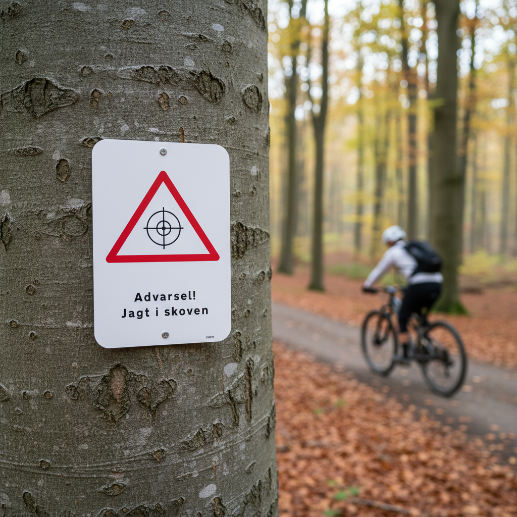 Advarsel! Jagt i skoven skilt - Billede 3