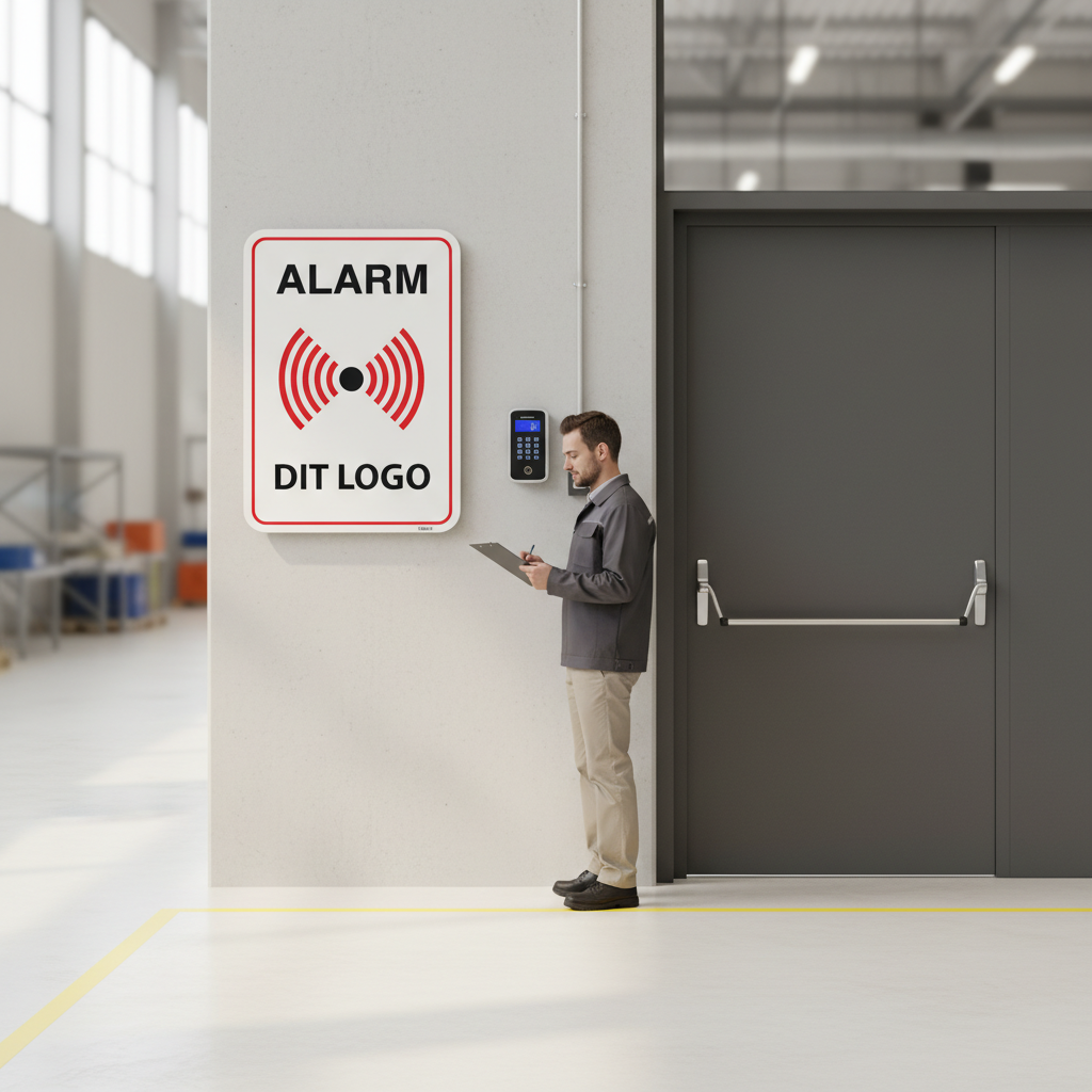 Alarm skilt med eget logo eller tekst - Billede 4