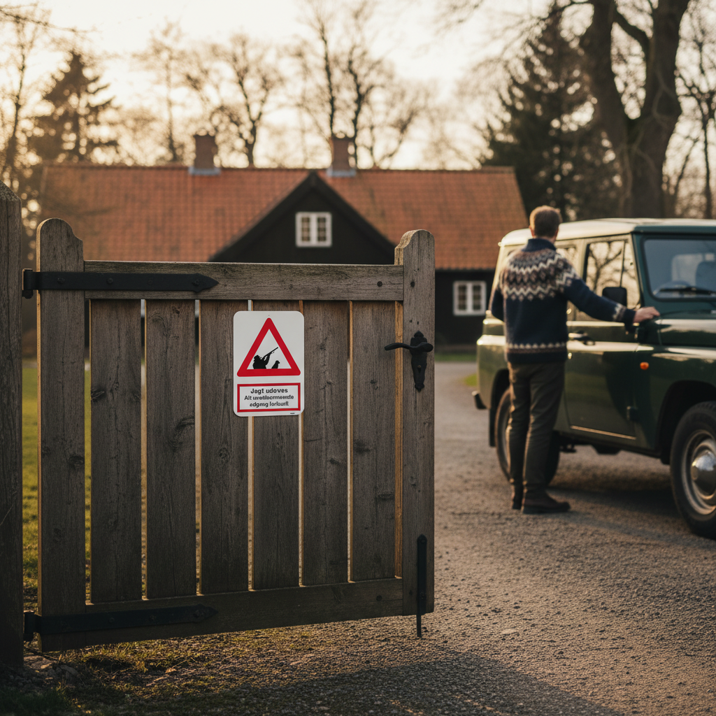 Jagt Udøves. Al uvedkommende adgang forbudt skilt - Billede 2