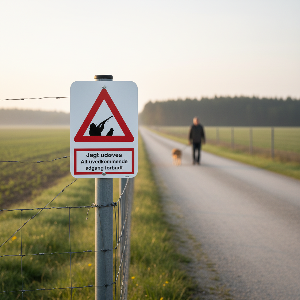 Jagt Udøves. Al uvedkommende adgang forbudt skilt - Billede 5