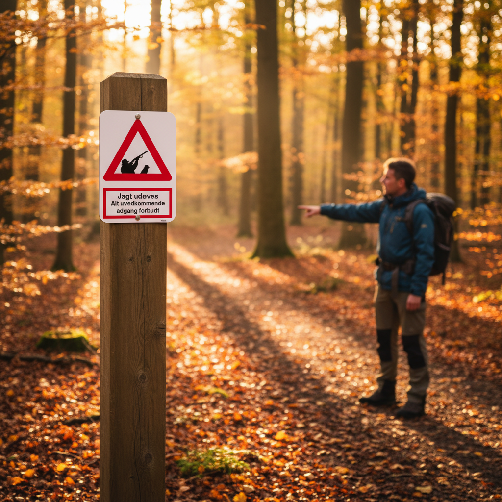 Jagt Udøves. Al uvedkommende adgang forbudt skilt - Billede 4