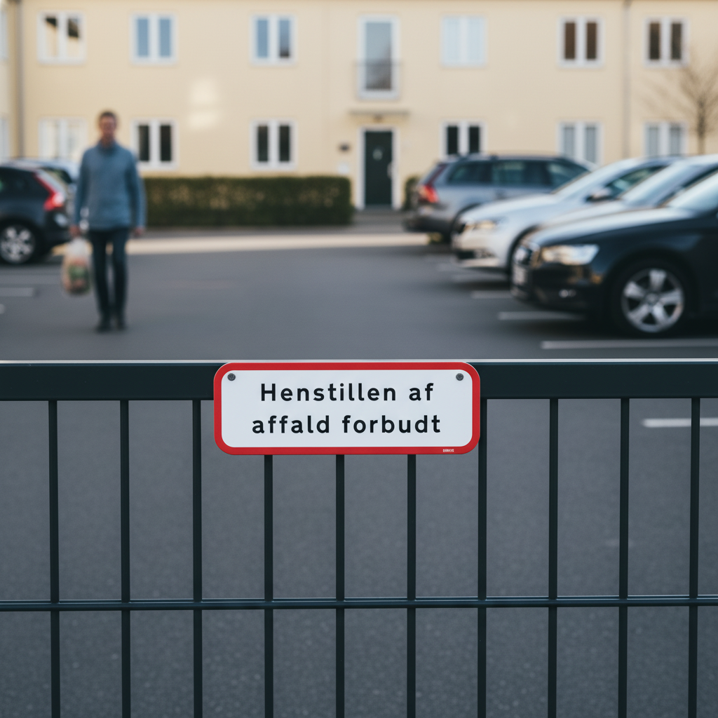 Henstillen af affald forbudt skilt - Billede 4