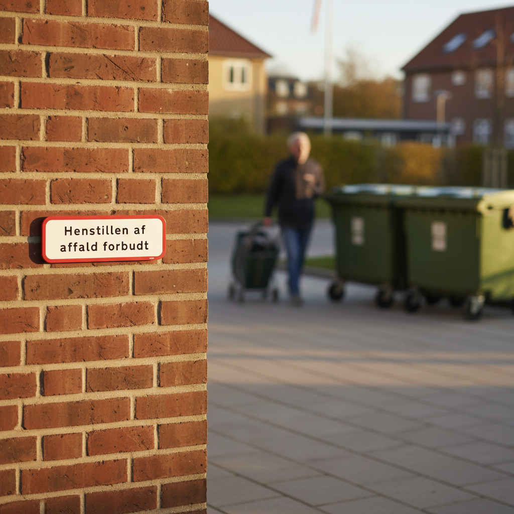 Henstillen af affald forbudt skilt - Billede 3