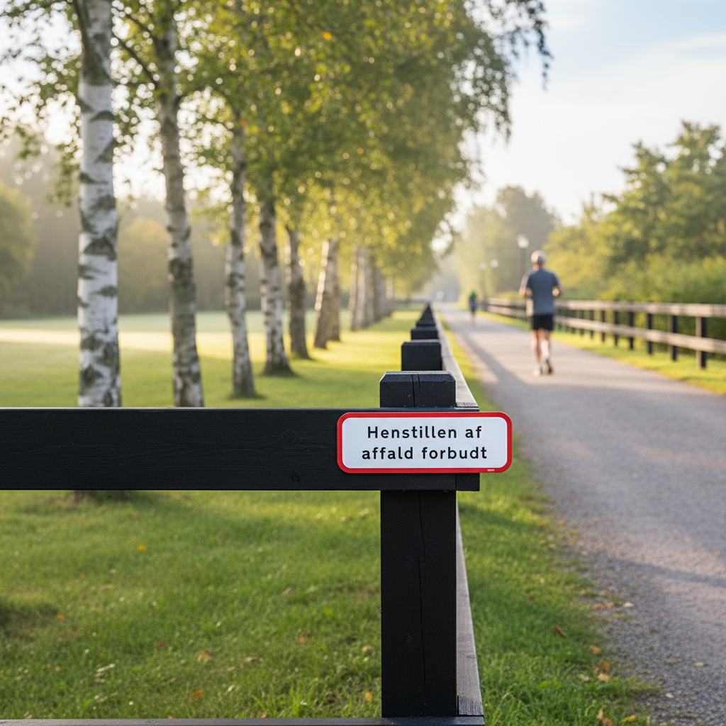 Henstillen af affald forbudt skilt - Billede 5