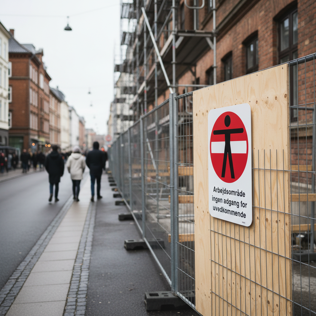Arbejdsområde ingen adgang for uvedkommende skilt - Billede 5