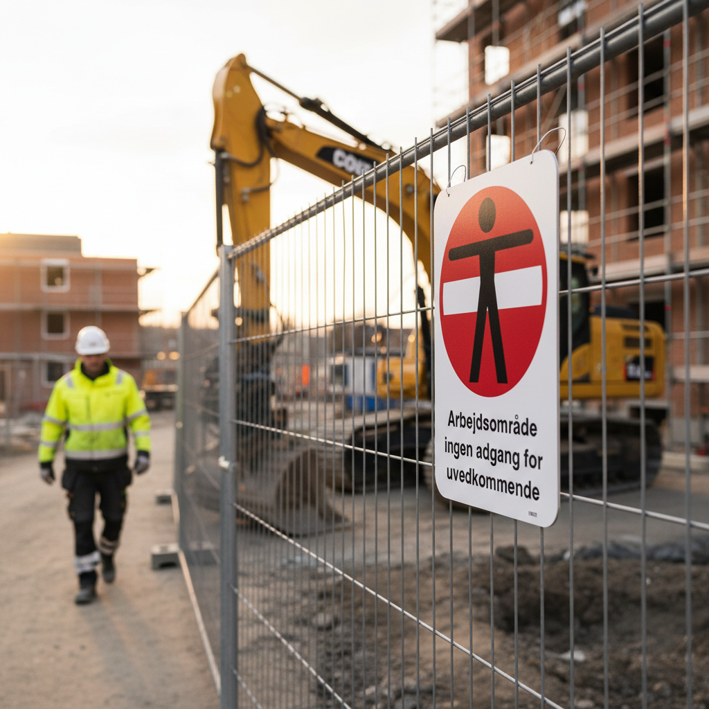 Arbejdsområde ingen adgang for uvedkommende skilt - Billede 2