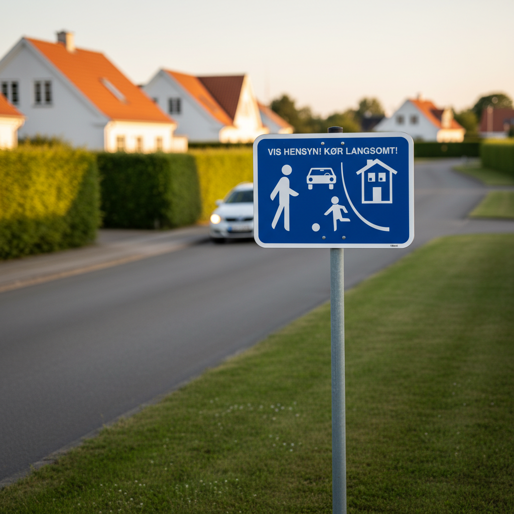 By trafik vis hensyn! Kør langsomt skilt - Billede 5