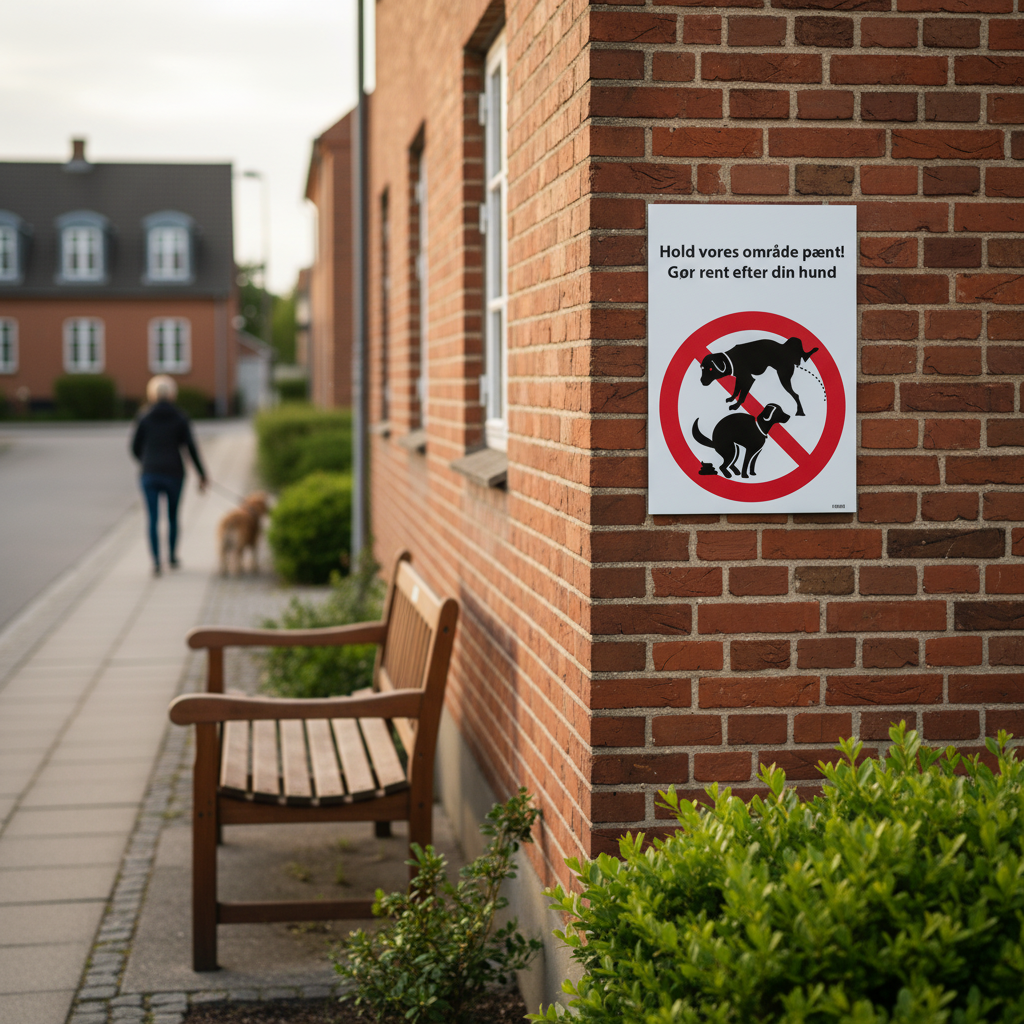 Hold vores område pænt gør rent efter din hund skilt - Billede 3