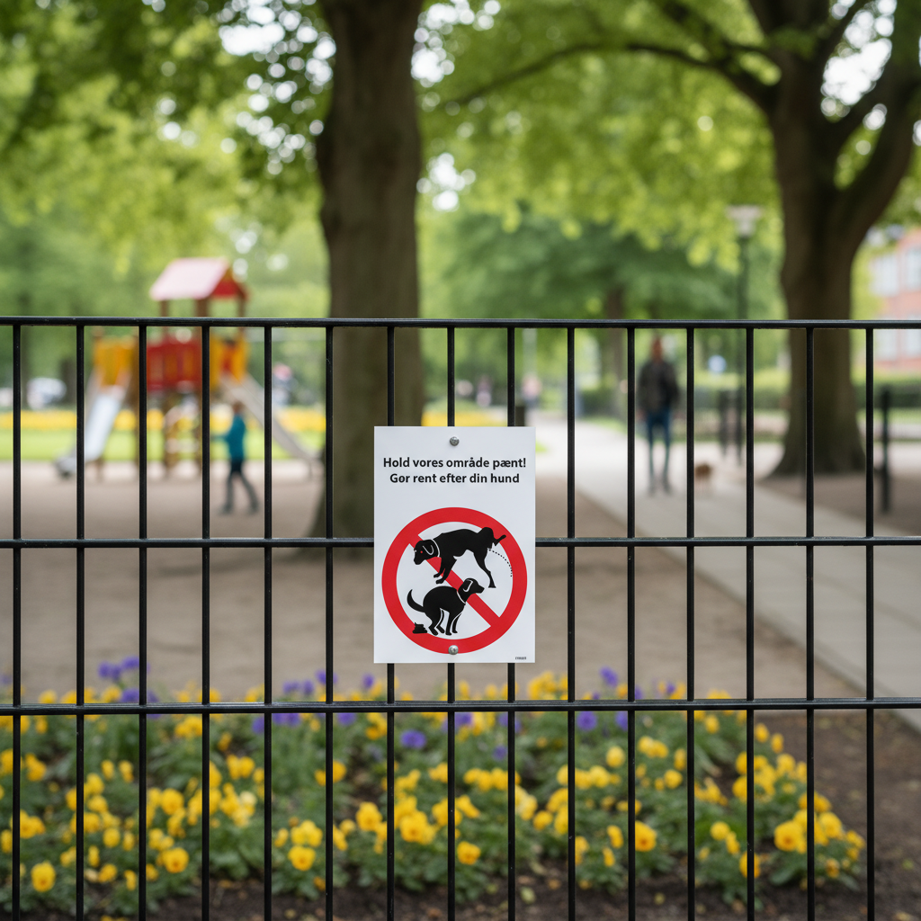 Hold vores område pænt gør rent efter din hund skilt - Billede 2