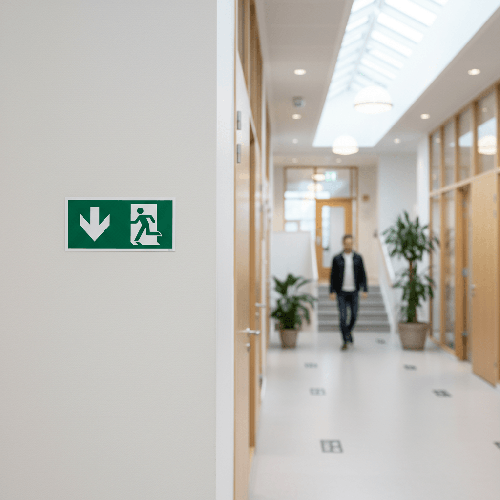 Flugtvej ned skilt - Billede 5