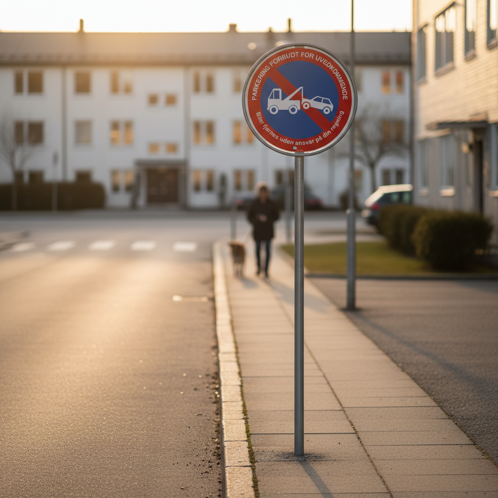 PARKERING FORBUDT FOR UVEDKOMMENDE Biler fjernes uden ansvar på din regning skilt - Billede 3