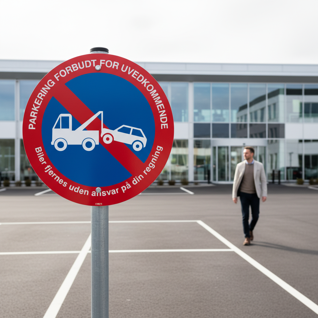 PARKERING FORBUDT FOR UVEDKOMMENDE Biler fjernes uden ansvar på din regning skilt - Billede 4