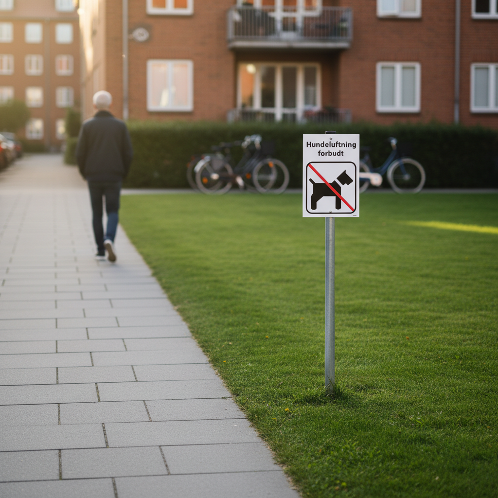 Hundeluftning forbudt skilt - Billede 2