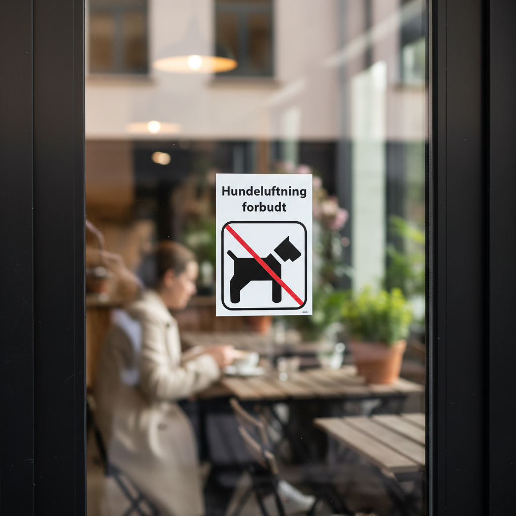 Hundeluftning forbudt skilt - Billede 4