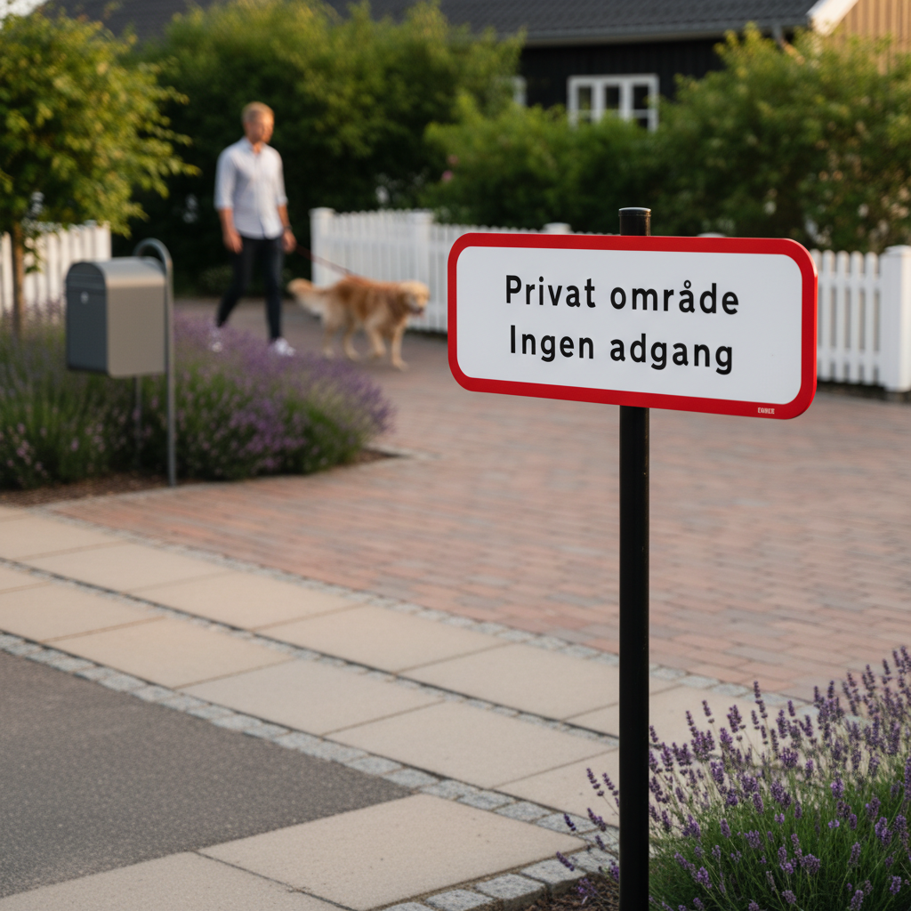 Privat område ingen adgang skilt - Billede 5