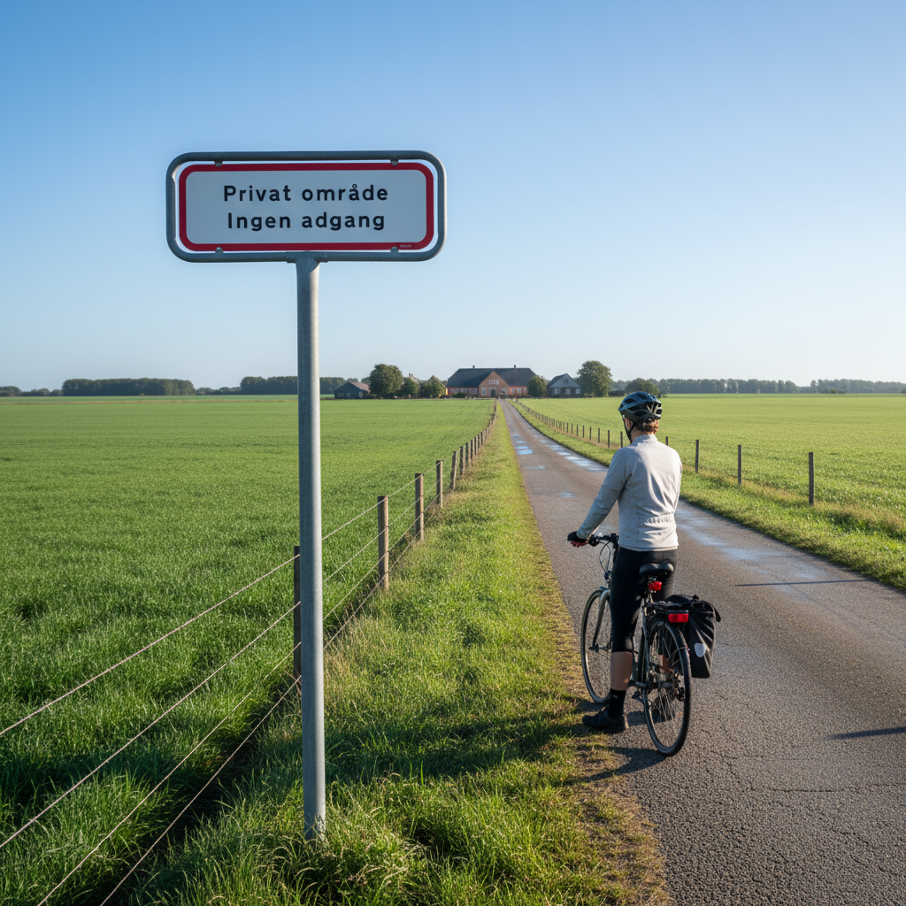 Privat område ingen adgang skilt - Billede 2