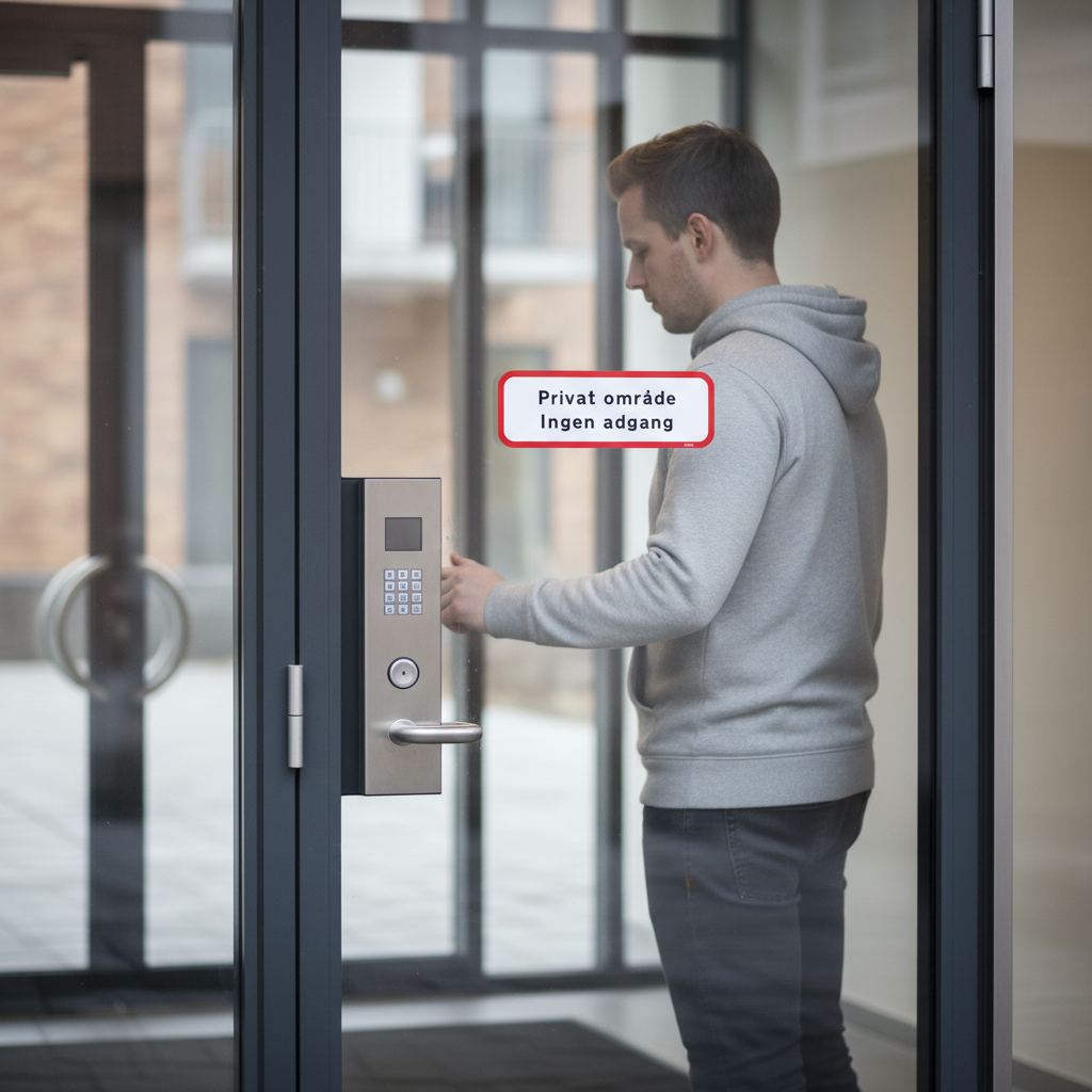 Privat område ingen adgang skilt - Billede 3