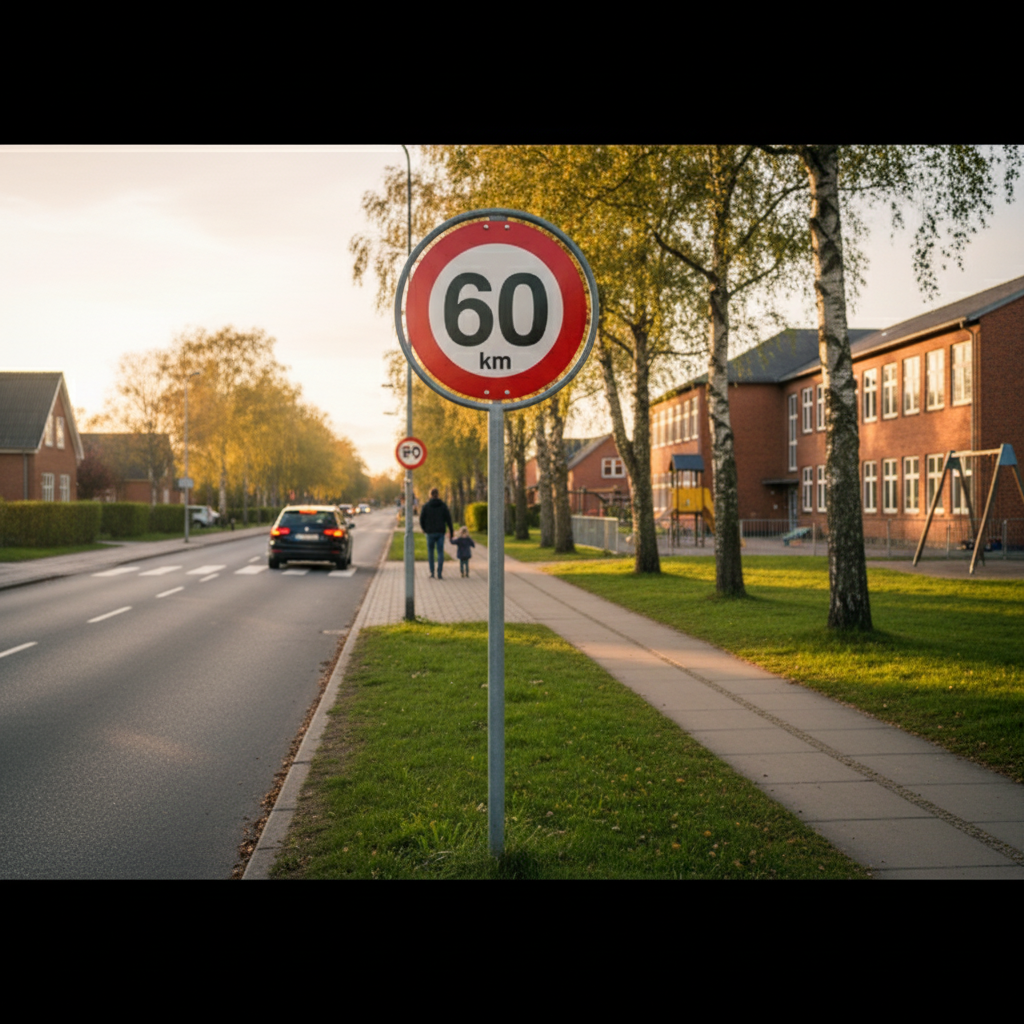 C55 Hastighedsbegrænsning 60 km skilt - Billede 2