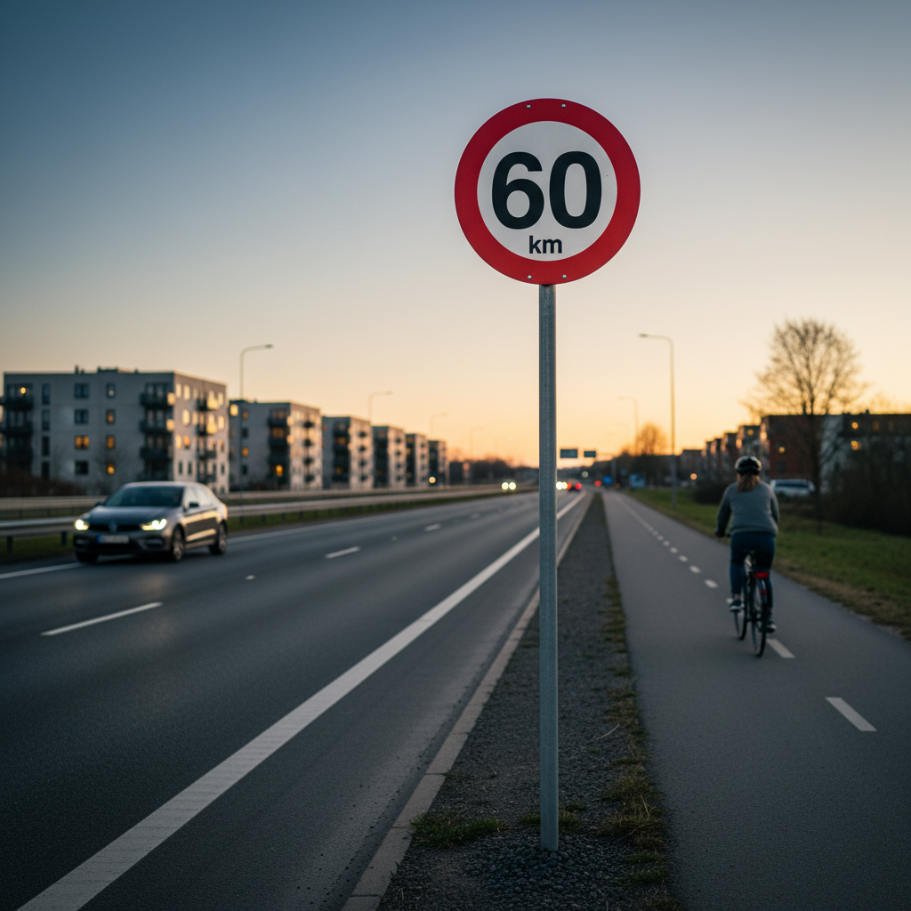 C55 Hastighedsbegrænsning 60 km skilt - Billede 5