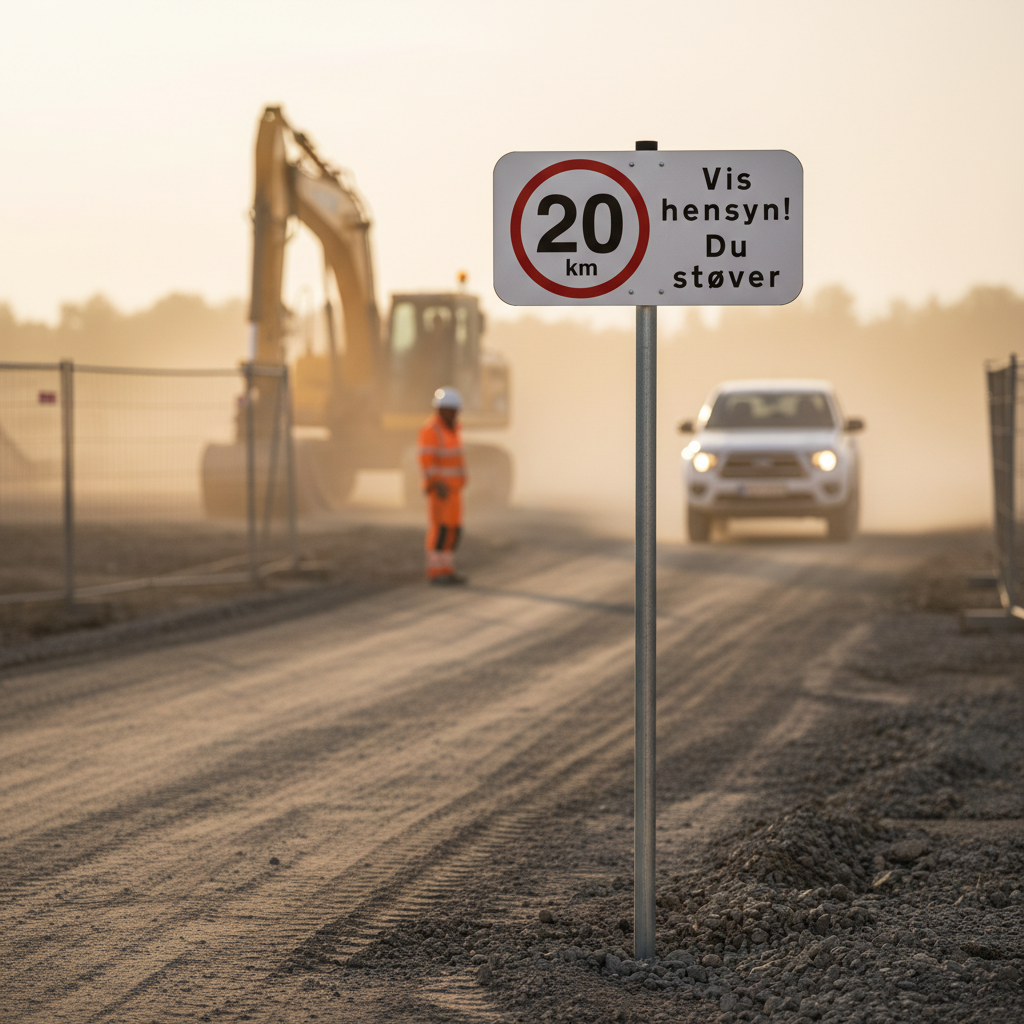 20 km Vis hensyn! Du støver skilt - Billede 2