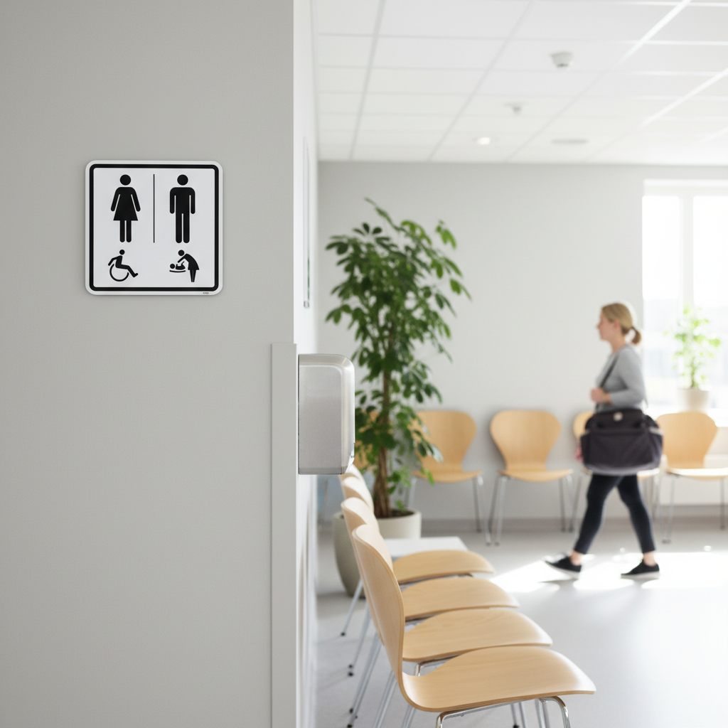 Dame, Herre og Handicap toilet samt pusleplads skilt - Billede 5