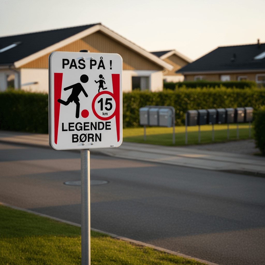 Pas på legende børn 15 km skilt - Billede 5