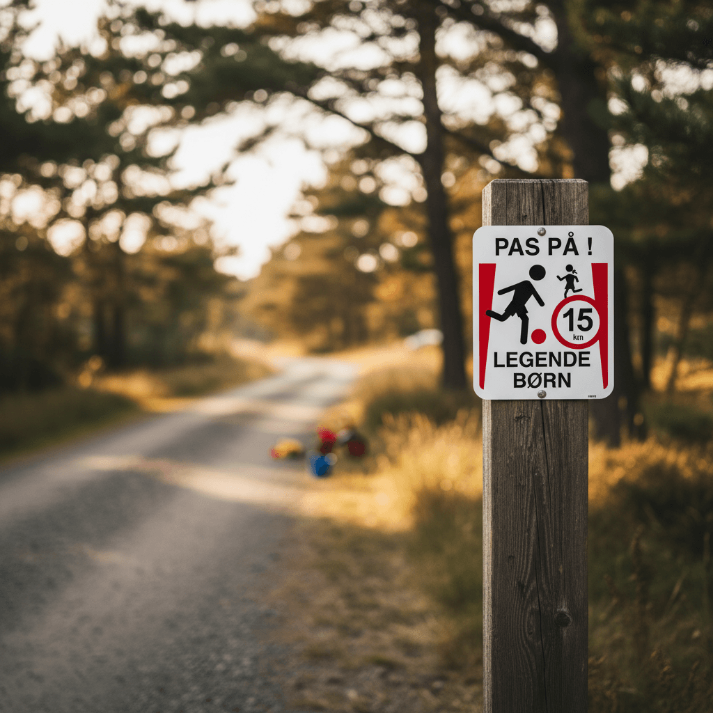 Pas på legende børn 15 km skilt - Billede 3
