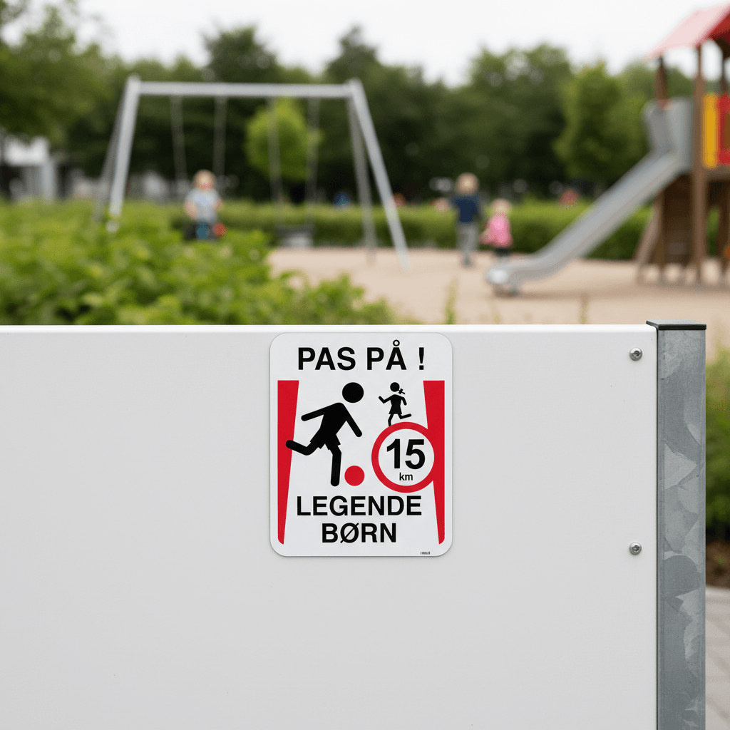 Pas på legende børn 15 km skilt - Billede 2